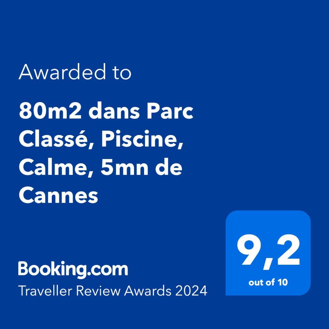 80m2 dans Parc Classé, Piscine, Calme, 5mn de Cannes Le Cannet Esterno foto
